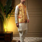 Rajwada White Silk Blend Solid Kurta Set For Men