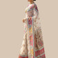Rajwada Off White Silk Printed Saree For Women