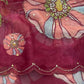 Rajwada Wine Organza Printed Saree For Women