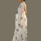 Rajwada White Silk Embroidered Saree For Women