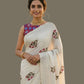 Rajwada White Silk Embroidered Saree For Women