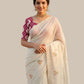Rajwada White Silk Embroidered Saree For Women