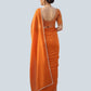 Rajwada Orange Satin Embroidered Saree For Women
