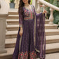 Rajwada Light Purple Georgette Embroidered Kurta Set For Women