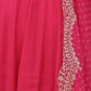 Rajwada Magenta Cotton Silk Embroidered Kurta Set For Women