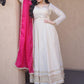 Rajwada White Georgette Embellished Kurta Set For Women