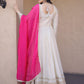 Rajwada White Georgette Embellished Kurta Set For Women