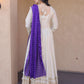 Rajwada White Georgette Embellished Kurta Set For Women