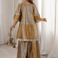 Rajwada Golden Tissue Embroidered Kurta Set For Women