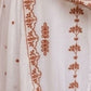 Rajwada White And Brown Georgette Embroidered Kurta Set For Women