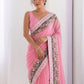 Rajwada Pink Georgette Embroidered Saree For Women