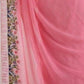 Rajwada Pink Georgette Embroidered Saree For Women
