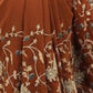 Rajwada Rust Orange Silk Embroidered Saree For Women