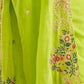Rajwada Lime Green Silk Cut Work Saree For Women