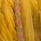 Rajwada Yellow Chiffon Cut Work Saree For Women