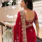 Rajwada Red Silk Embroidered Saree For Women