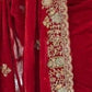 Rajwada Red Silk Embroidered Saree For Women