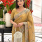Rajwada Yellow Silk Embroidered Saree For Women