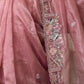 Rajwada Light Pink Silk Blend Solid Saree For Women