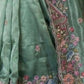Rajwada Pista Green Silk Blend Solid Saree For Women