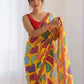 Rajwada Multicolor Georgette Lace Work Saree For Women