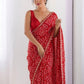 Rajwada Red Georgette Lace Work Saree For Women
