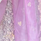 Rajwada Lavender Organza Cut Work Saree For Women