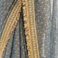 Rajwada Grey Silk Blend Embroidered Saree For Women