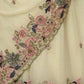 Rajwada Off White Georgette Sequence And Cut Work Saree For Women
