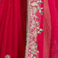 Rajwada Deep Pink Chiffon Embroidered Saree For Women