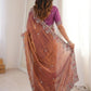 Rajwada Mauve Chiffon Silk Solid Saree For Women