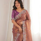 Rajwada Mauve Chiffon Silk Solid Saree For Women
