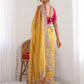 Rajwada Yellow Chiffon Silk Solid Saree For Women