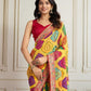Rajwada Multicolor Georgette Lace Work Saree For Women