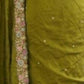 Rajwada Olive Green Satin Cut Work Saree For Women