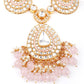 Rajwada Women White Faux Stone Studded Meenakari Jewelry Set