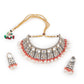 Rajwada Women Gorgeous White And Peach Choker Set