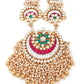 Rajwada Women Cluster Beads White Jewelry Set