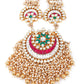 Rajwada Women Cluster Beads White Jewelry Set