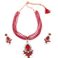 Rajwada Women Red Beads Choker Set