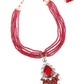 Rajwada Women Red Beads Choker Set