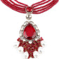 Rajwada Women Red Beads Choker Set