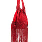 Rajwada Women Red Beaded Potli Bag With Tassels
