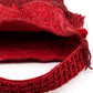 Rajwada Women Red Beaded Potli Bag With Tassels