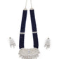 Rajwada Women Very Victorian Dark Blue Long Necklace Set
