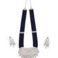 Rajwada Women Very Victorian Dark Blue Long Necklace Set