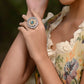 Rajwada Women Royal Ring Studded With Aqua Blue Stone