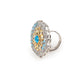 Rajwada Women Royal Ring Studded With Aqua Blue Stone