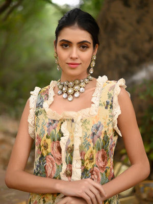 Rajwada Women Gorgeous Olive Green Choker Neckpiece
