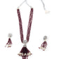 Rajwada Women Voilet Long Beaded Necklace Set